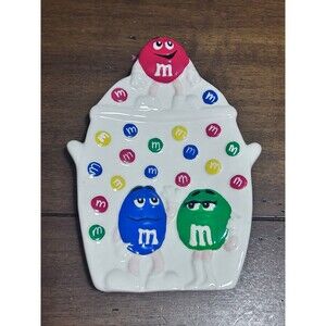 Vintage M&Ms Ceramic Spoon Rest Utensil Holder